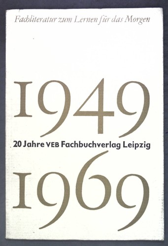 Jahre veb fachbuchverlag - jahre,
